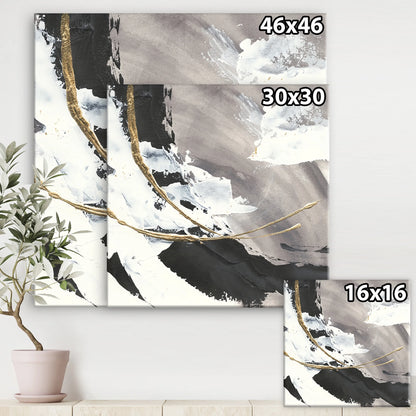 'Glam Painted Arcs II' Transitional Canvas Artwork