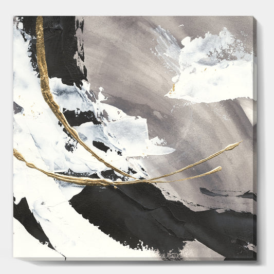 'Glam Painted Arcs II' Transitional Canvas Artwork