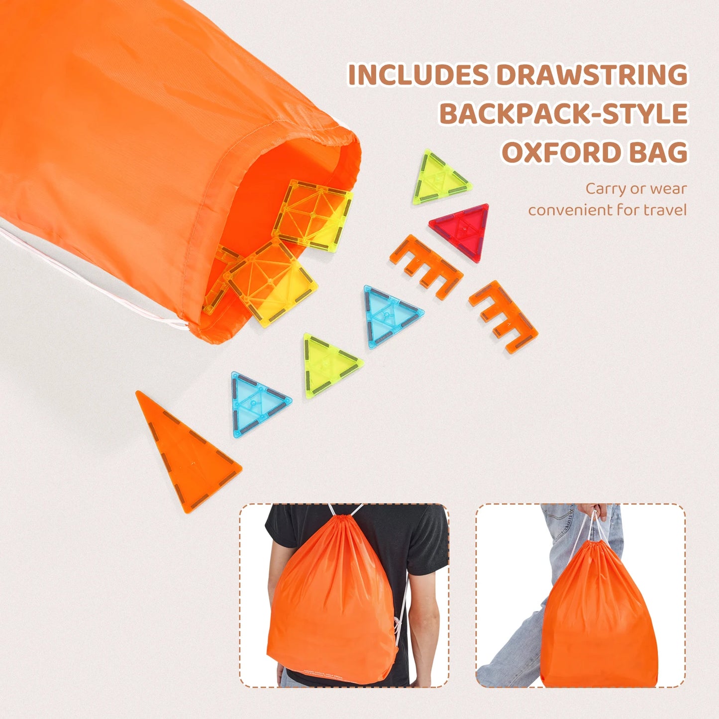 180-Piece Magnetic Building Blocks Set - Montessori Educational Toys for Children, Ideal for Birthdays and Creative Play